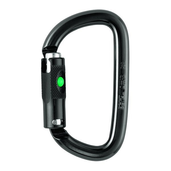 Carabiner, Climbing, Am'D, Petzl 3.9" x0.6" x4.9"